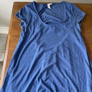 Boutique Blue Cotton T-shirt Dress - Size M